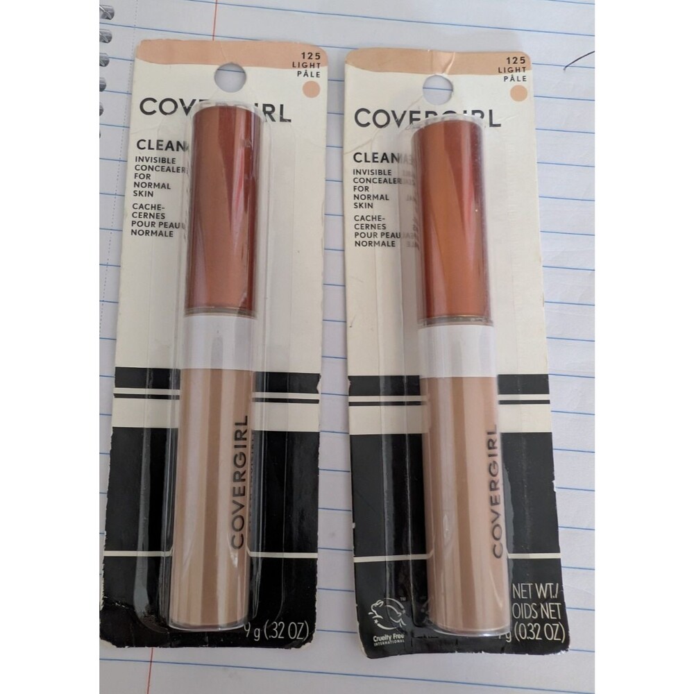 2 Covergirl Clean Invisible Concealer For Normal Skin 125 Light Pale Original